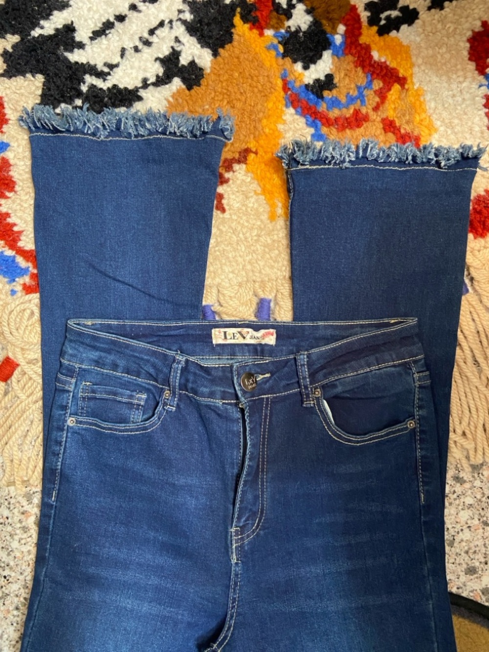 Frayed Flare Jeans